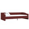vidaXL Lit avec matelas et USB Rouge bordeaux Tissu 90x200 cm