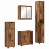 vidaXL Ensemble de mobilier de salle de bain 4 pc Bois Ancien