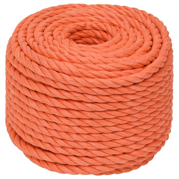 vidaXL Corde de travail Orange 14 mm 25 m Polypropyl&egrave;ne