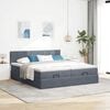 VidaXL Cadre de lit ottoman avec matelas gris foncé 160x200cm velours