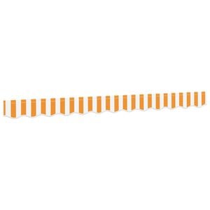 vidaXL Tissu de remplacement de cantonni&egrave;re d&rsquo;auvent jaune blanc 300 cm