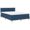 vidaXL Lit boxspring avec matelas avec matelas Bleu 140 x 200 cm tissu