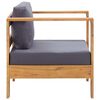 vidaXL Chaise de jardin avec coussin Gris fonc&eacute; Bois d'acacia solide