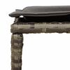 vidaXL Salon de jardin 5 pcs avec coussins empilable gris polyrotin