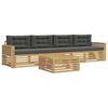 vidaXL Ensemble de canap&eacute;s d'ext&eacute;rieur 5 pcs Blanc et anthracite