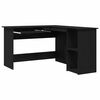 vidaXL Bureau d'angle Ch&ecirc;ne noir 120 x 140 x 75 cm Bois d'ing&eacute;nierie