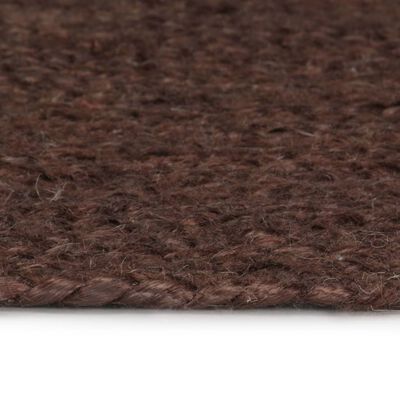 vidaXL Tapis fait à la main Jute Rond 180 cm marron