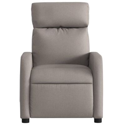 vidaXL Fauteuil de massage inclinable Taupe Tissu