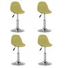 vidaXL Chaises pivotantes &agrave; manger lot de 4 vert tissu