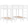 vidaXL Lit superpos&eacute; triple blanc 140x200/70x140 cm bois de pin massif