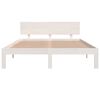 vidaXL Cadre de lit sans matelas blanc bois de pin massif 140x190 cm