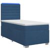 vidaXL Lit boxspring avec matelas Bleu 80 x 200 cm Tissu