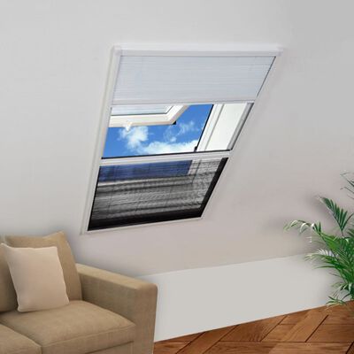 vidaXL Moustiquaire plissée pour fenêtre et store Aluminium 80 x 100cm