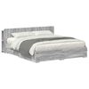 vidaXL Cadre de lit avec rangement Sonoma gris 200 x 200 cm