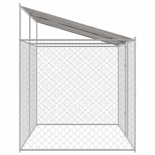 vidaXL Cage pour chien Argent 400 x 200 x 256 cm Acier galvanisé