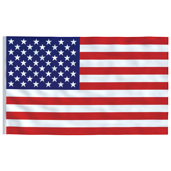 vidaXL Drapeau des États-Unis et mât 5,55 m Aluminium