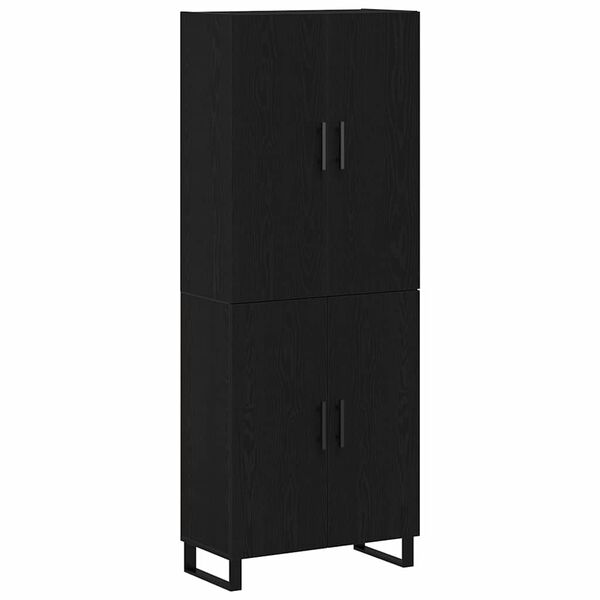 vidaXL Haut Armoire 2 pcs Ch&ecirc;ne noir 69,5 x 34 x 180 cm