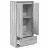 vidaXL Armoire tiroir sonoma gris 55,5x34x119,5 cm bois d'ing&eacute;nierie