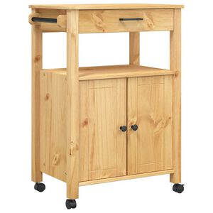 vidaXL Chariot de cuisine MONZA 60x40x88,5 cm bois massif de pin