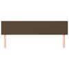 vidaXL T&ecirc;tes de lit Marron fonc&eacute; 200 x 5 x 78/88 cm Tissu