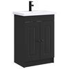 vidaXL Ensemble de mobilier de salle de bain Noir 56 x 37,5 x 81 cm