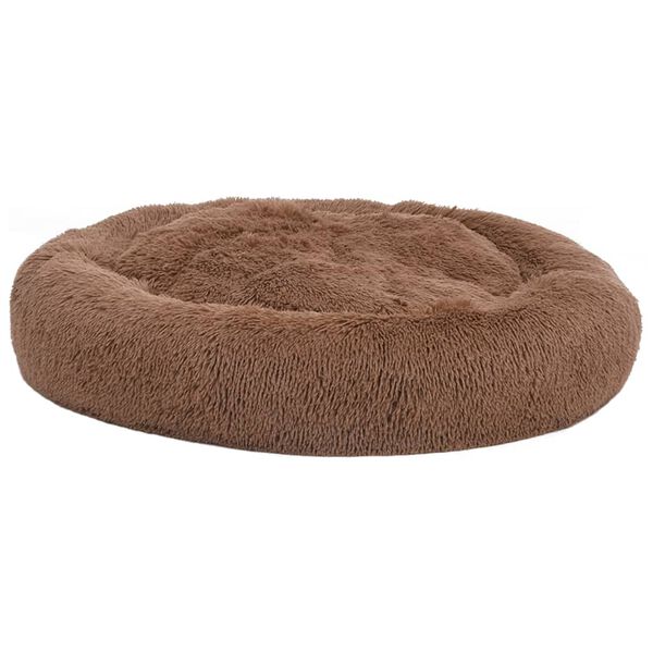 vidaXL Coussin lavable pour chiens/chats Marron 50x50x12 cm Peluche