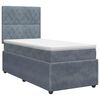 vidaXL Lit boxspring avec matelas Gris fonc&eacute; Simple Velours