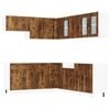 vidaXL Ensemble d'armoires de cuisine 11 pcs Porto bois d'ing&eacute;nierie