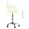 vidaXL Chaises pivotantes &agrave; manger lot de 2 cr&egrave;me similicuir