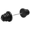 vidaXL Barre d'halt&egrave;res avec plaques 90 kg