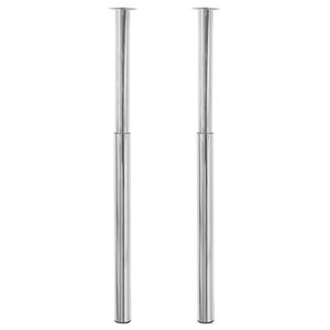 vidaXL Pieds de table t&eacute;lescopique 2 pcs Chrome 710 mm - 1100 mm