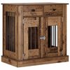 vidaXL Meuble de cage pour chien Bois ancien 80 x 47,5 x 80 cm