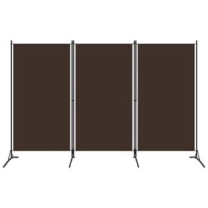 vidaXL Cloison de s&eacute;paration 3 panneaux Marron 260x180 cm