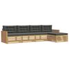vidaXL Ensemble de canap&eacute;s d'ext&eacute;rieur 5 pc Blanc et anthracite
