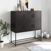 vidaXL Buffet noir 100,5x39x107 cm acier