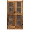 vidaXL Buffet haut vieux bois 82,5x30,5x150 cm bois d'ing&eacute;nierie