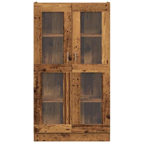 vidaXL Buffet haut vieux bois 82,5x30,5x150 cm bois d'ing&eacute;nierie
