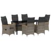 vidaXL Ensemble de salle &agrave; manger pour jardin 7 pc Gris polyrotin