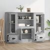 vidaXL Buffets 3 pcs gris b&eacute;ton bois d'ing&eacute;nierie
