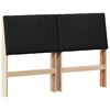 vidaXL T&ecirc;te de lit capitonn&eacute;e Noir 135 cm Pin massif