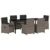 vidaXL Ensemble de salle &agrave; manger pour jardin 7 pc Gris polyrotin