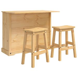 vidaXL Ensemble Cuisine &Icirc;lot 3 pc Cire de Miel 112 x 70 x 91,5 cm