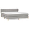 vidaXL Sommier &agrave; lattes de lit avec matelas Gris clair 160x200cm Tissu