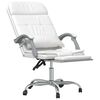 vidaXL Fauteuil de massage inclinable de bureau Blanc Similicuir