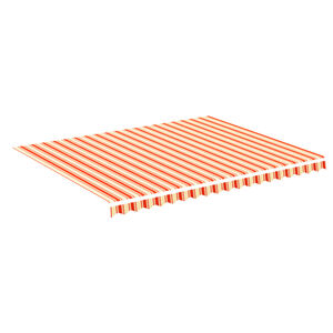 vidaXL Tissu de remplacement pour auvent jaune et orange 4,5x3,5 m polyester