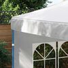 vidaXL Paroi de tente de r&eacute;ception 2 pcs avec fen&ecirc;tre PE Blanc