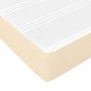 vidaXL Sommier &agrave; lattes de lit avec matelas Cr&egrave;me 140x190 cm Tissu