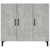 vidaXL Buffet gris béton 90x34x80 cm bois d'ingénierie