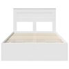 vidaXL Cadre de lit avec tiroir Blanc 120 x 200 cm Bois Ing&eacute;nierie