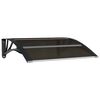 vidaXL Auvent de porte noir 80 x 75 cm en polycarbonate